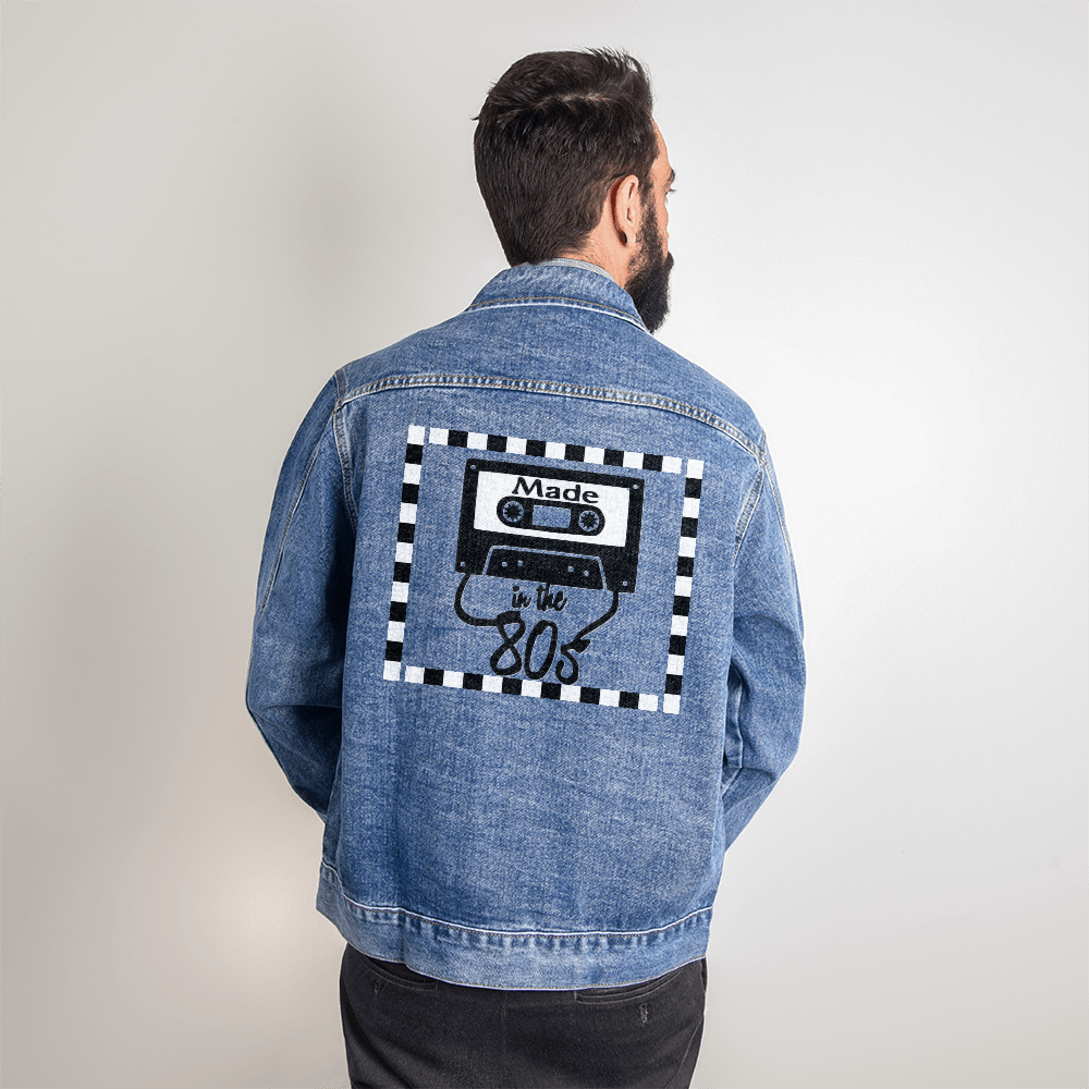 Made in the 80's Cassette Tape Men's Denim Jacket