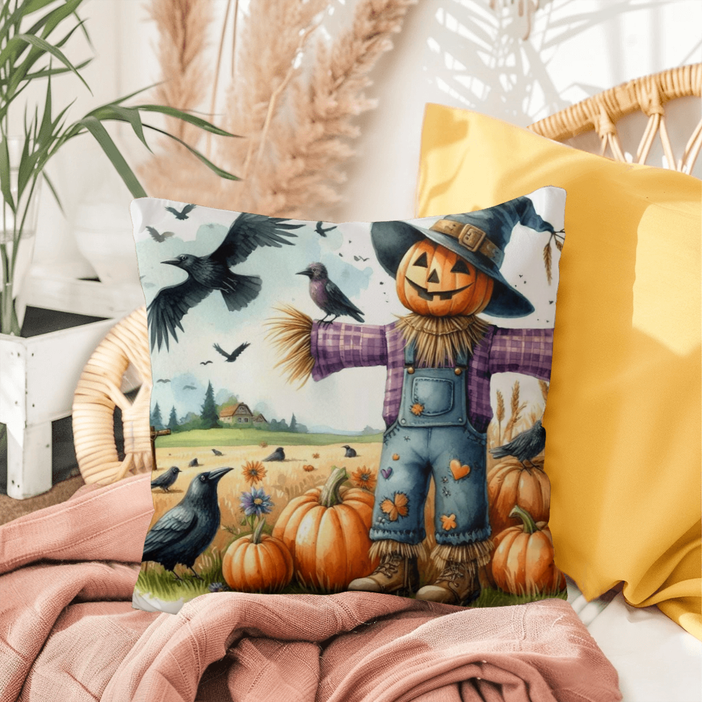 Fall Scarecrow Indoor/Outdoor Fully Stuffed Pillow