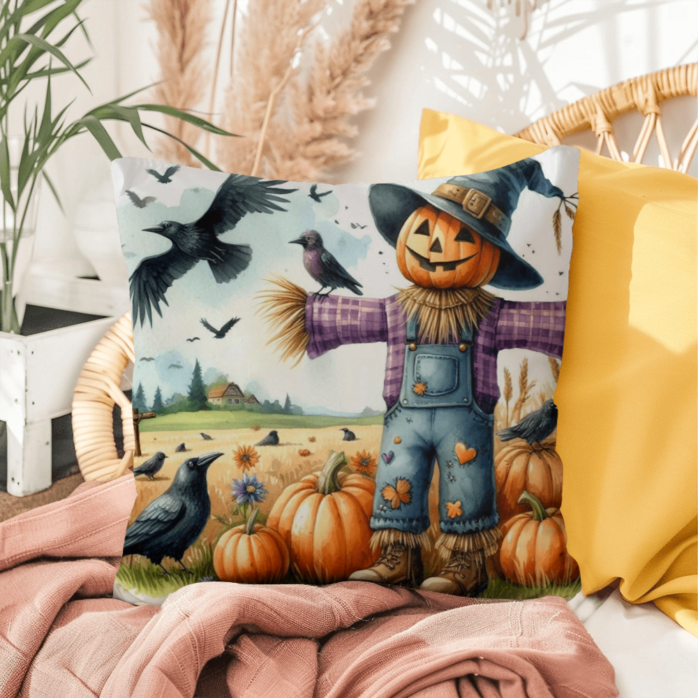 Fall Scarecrow Indoor/Outdoor Fully Stuffed Pillow