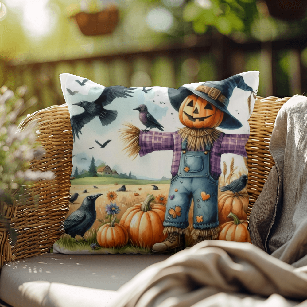 Fall Scarecrow Indoor/Outdoor Fully Stuffed Pillow
