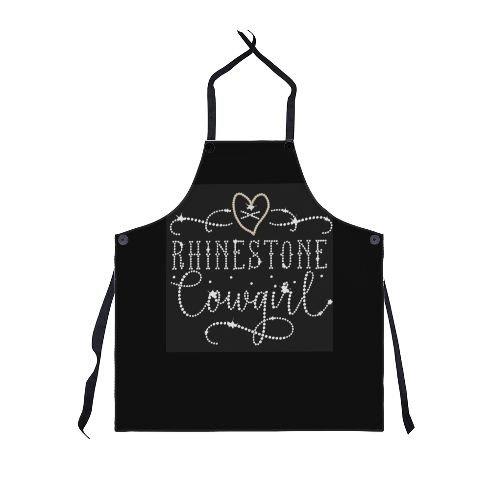 Rhinestone Cowgirl Black Graphic Apron