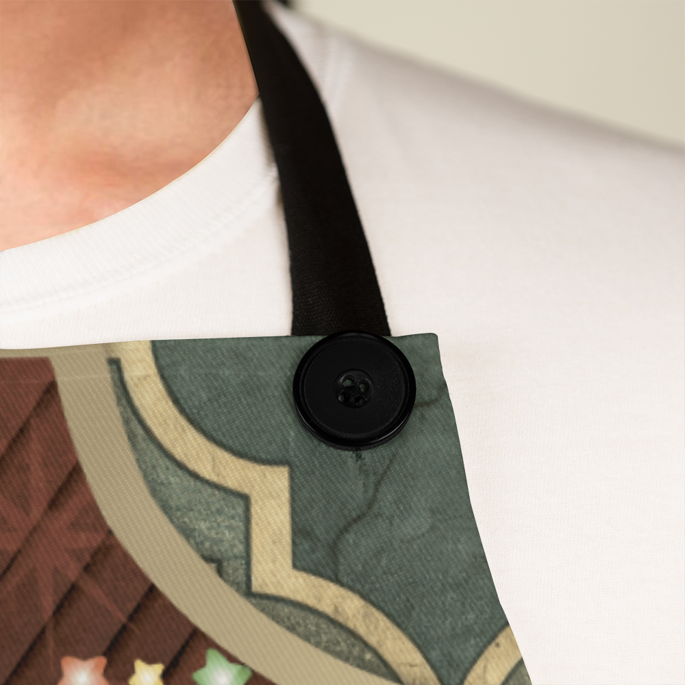 Merry Christmas Arabasque Tile Custom Apron