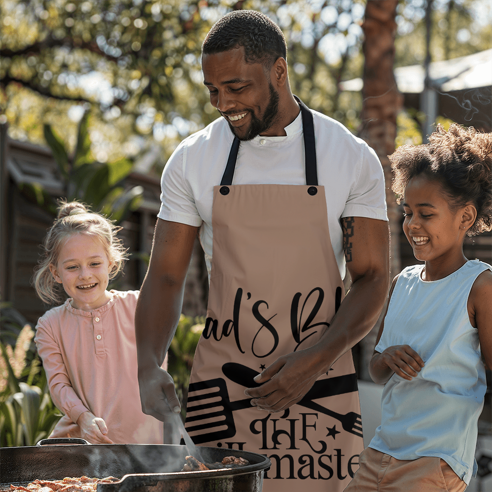 Dad's BBQ The Grill Master Graphic Apron