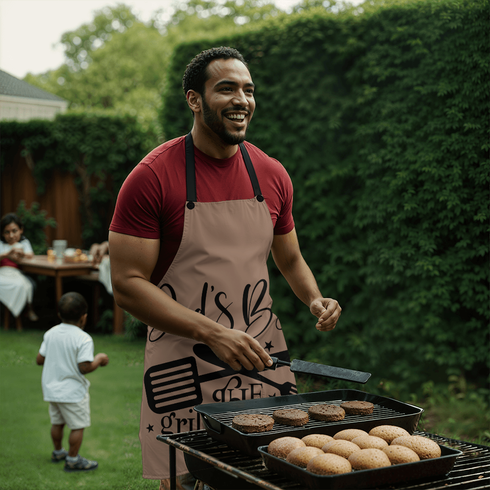 Dad's BBQ The Grill Master Graphic Apron