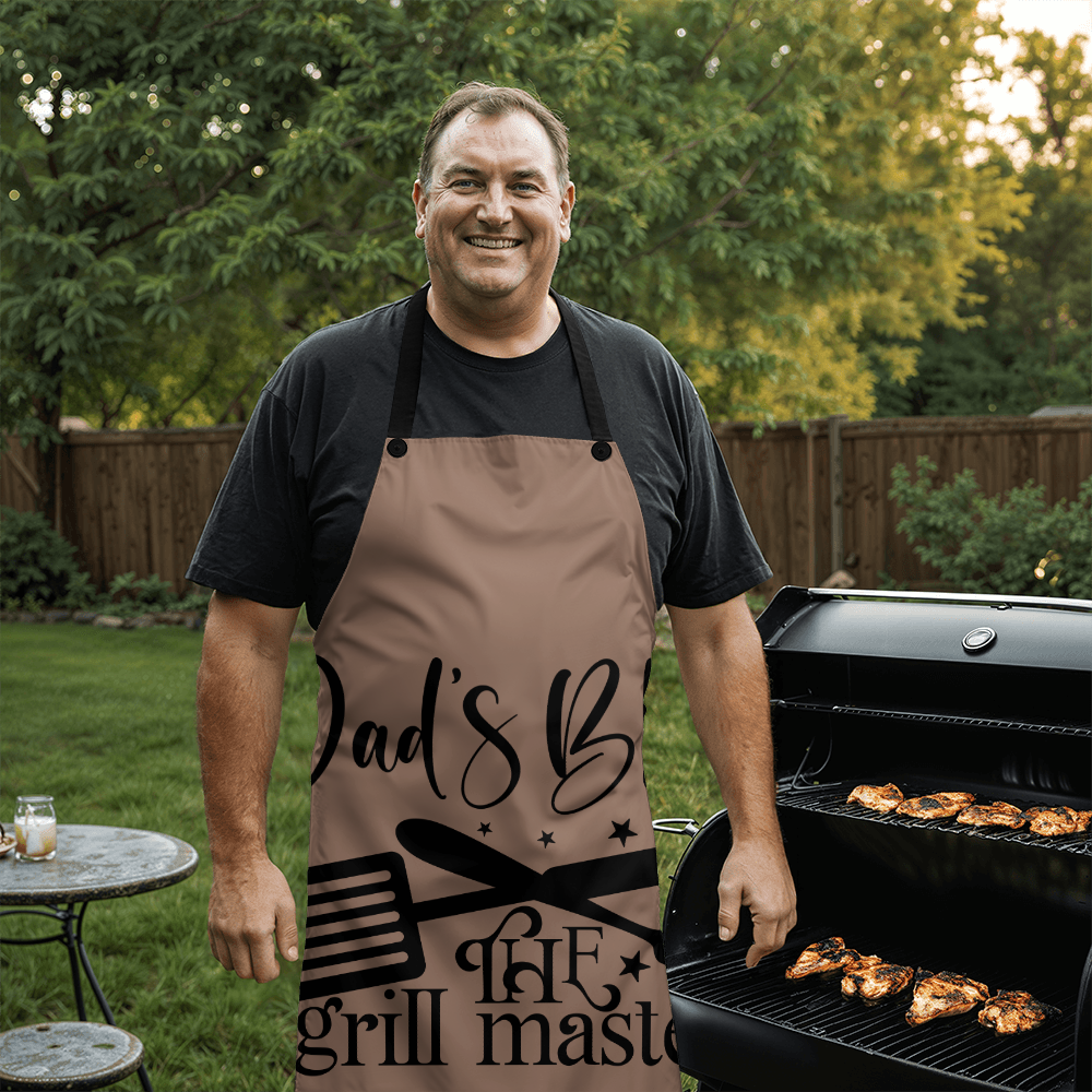 Dad's BBQ The Grill Master Graphic Apron