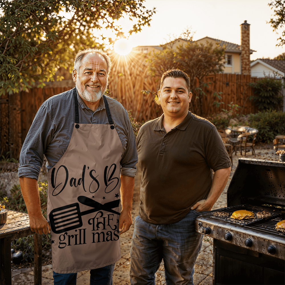 Dad's BBQ The Grill Master Graphic Apron