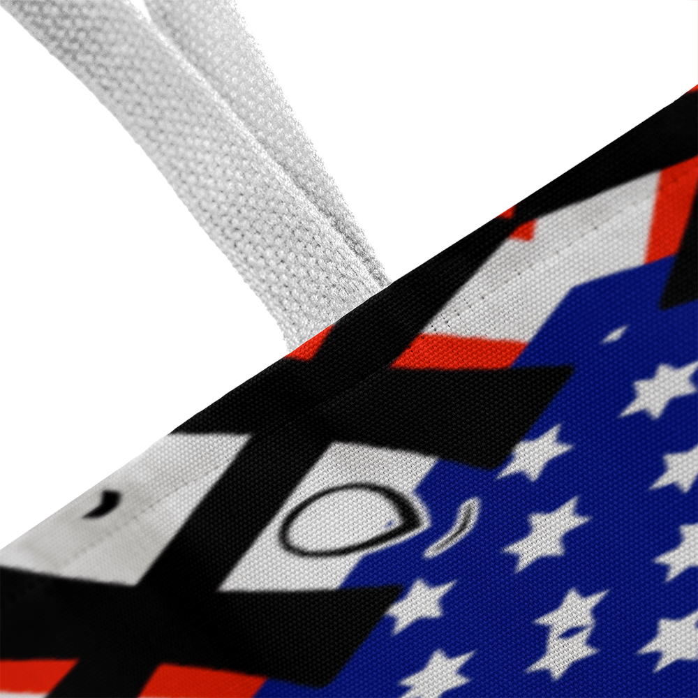 USA Patchwork Design Classic Tote Bag Available in 3 Sizes