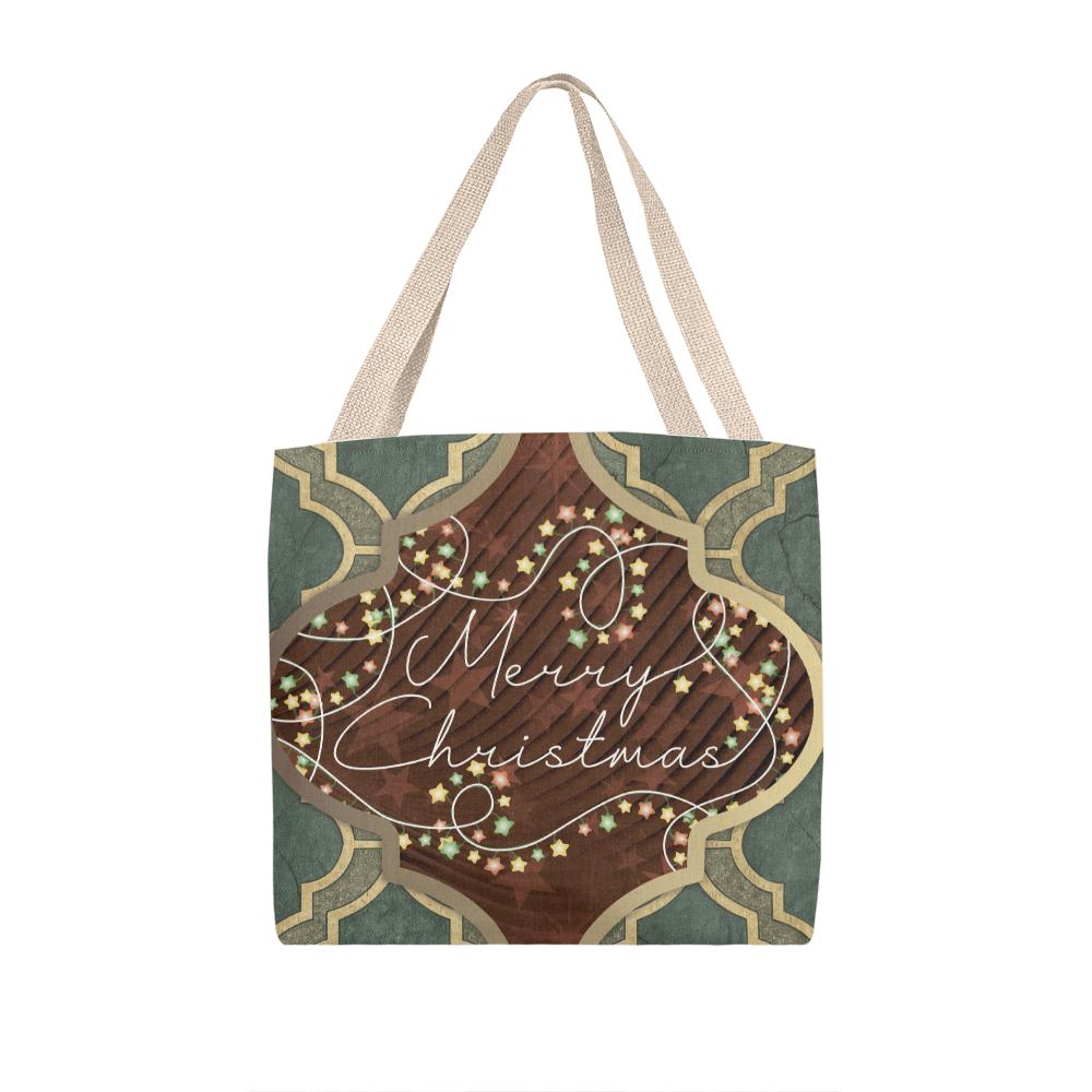 Merry Christmas Arabasque Tile Classic Tote Bag