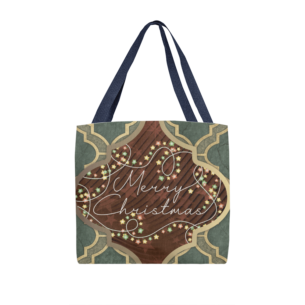 Merry Christmas Arabasque Tile Classic Tote Bag