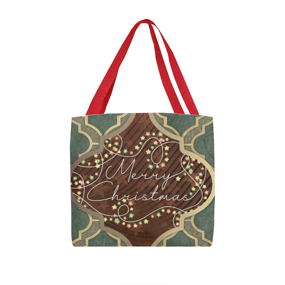 Merry Christmas Arabasque Tile Classic Tote Bag