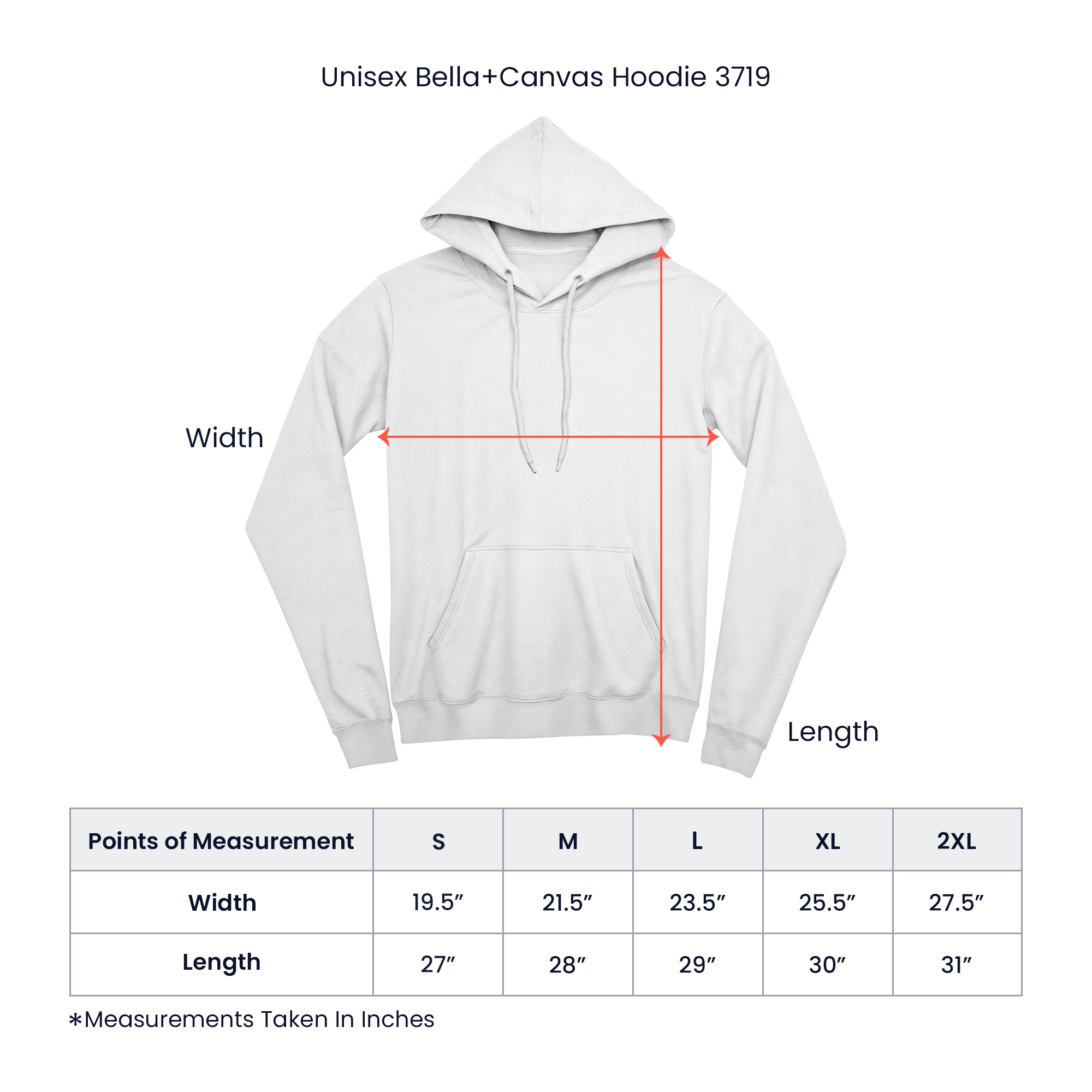 White Senior Twenty 26 Graduate Bella + Canvas 3719 Pullover Fleece Hoodie