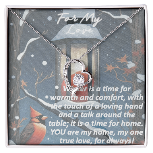 Winter Love Design Forever Love Necklace with Gift Box