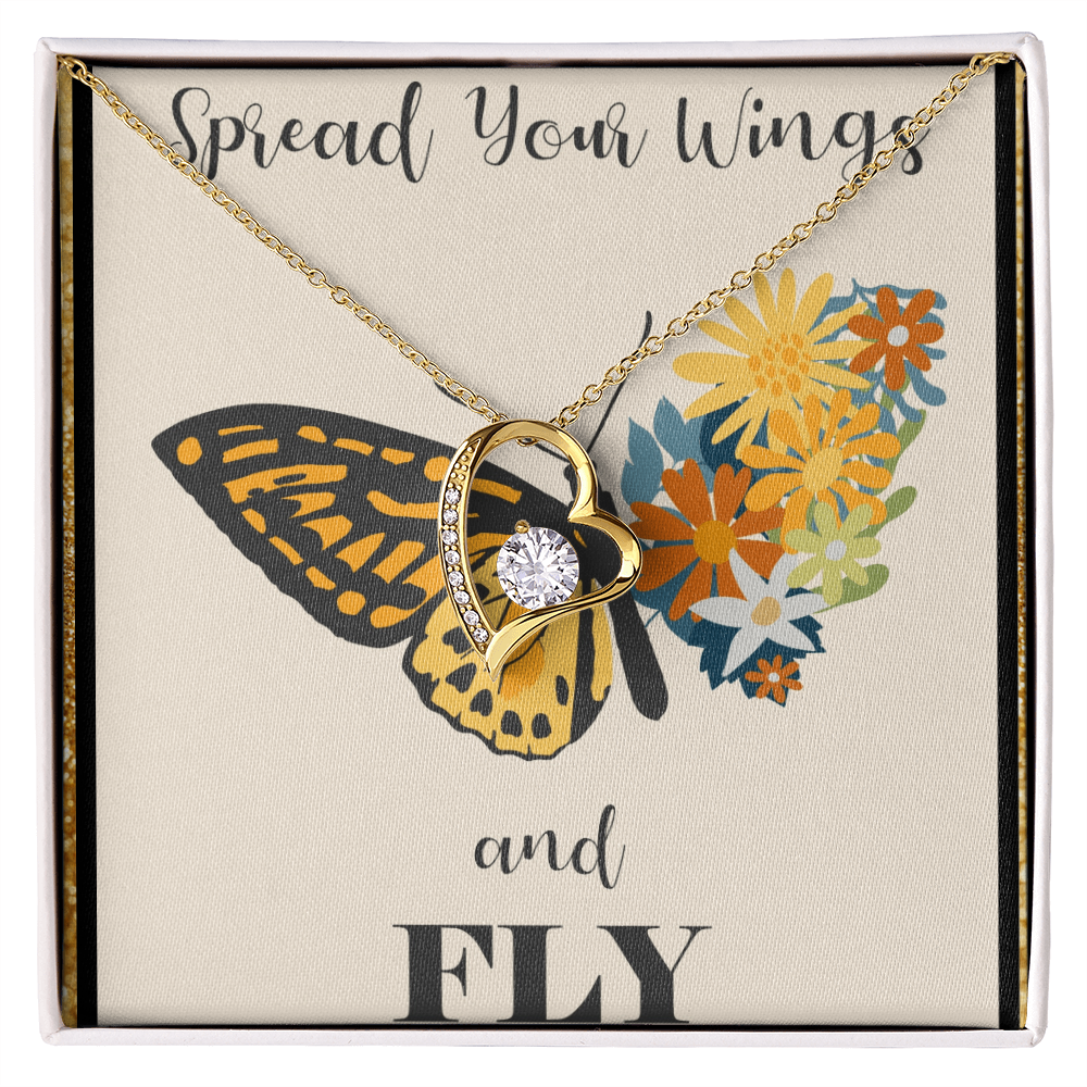 Spread Your Wings and Fly Forever Love Necklace with Gift Box
