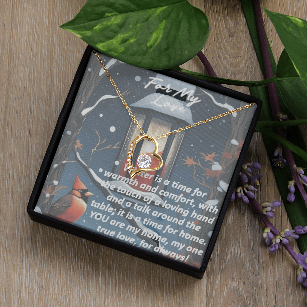 Winter Love Design Forever Love Necklace with Gift Box