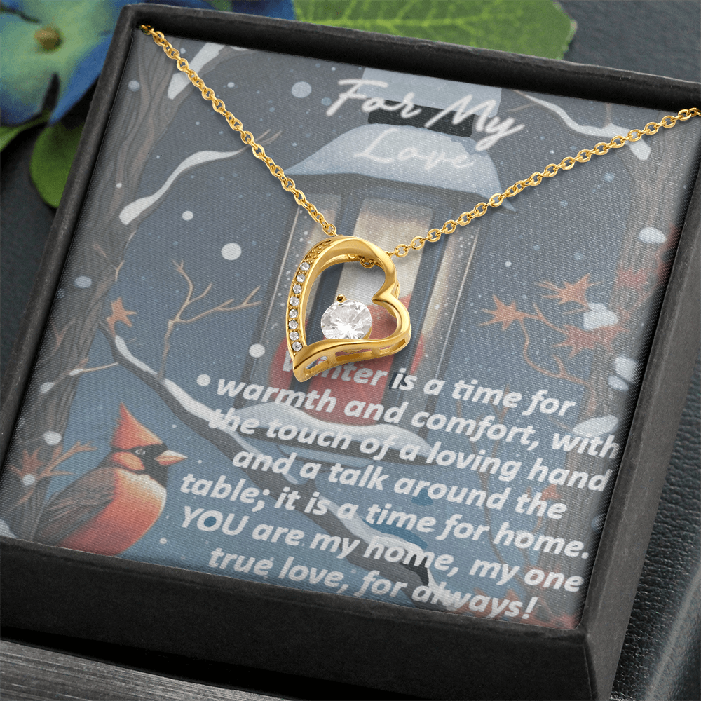 Winter Love Design Forever Love Necklace with Gift Box