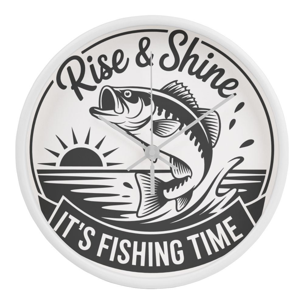 Rise & Shine Its Fishing Time Wood Frame 10