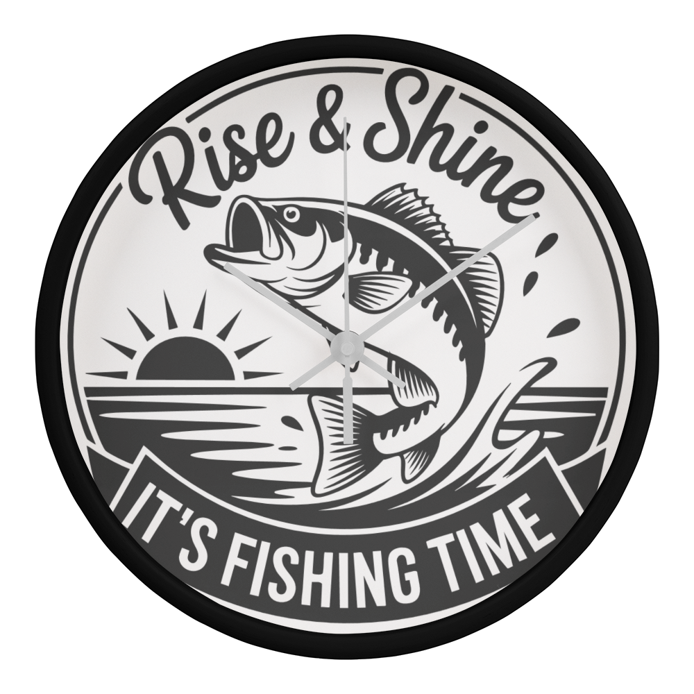 Rise & Shine Its Fishing Time Wood Frame 10