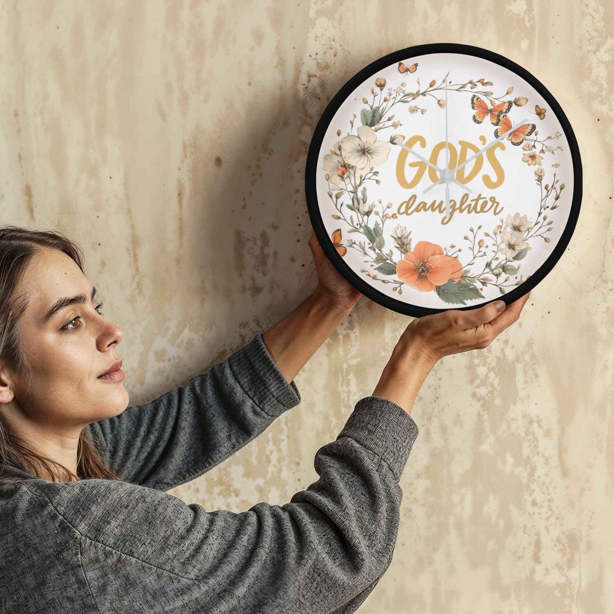 God's Daughter Floral Wood Frame 10