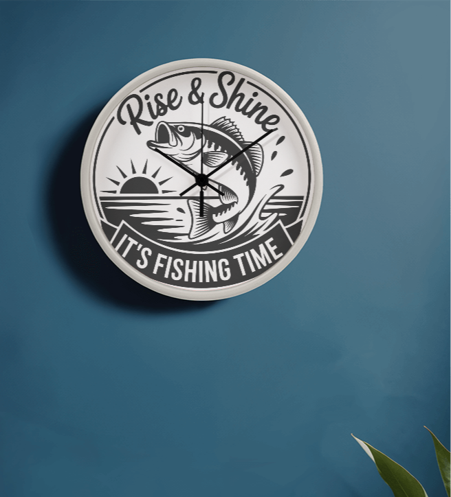 Rise & Shine Its Fishing Time Wood Frame 10