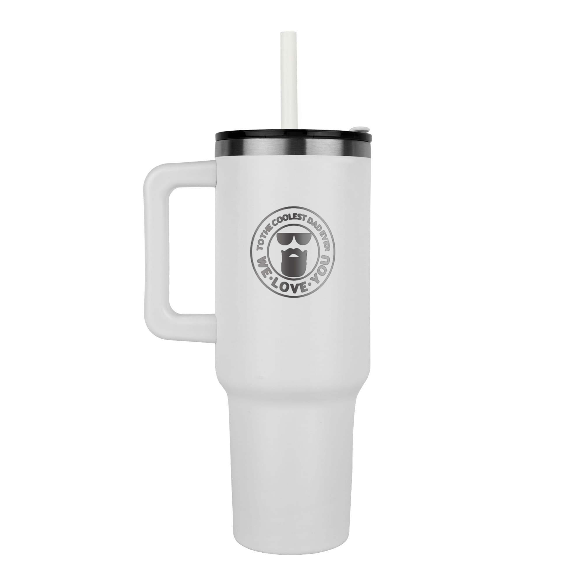 To the Coolest Dad Ever with Beard Pinnacle 40 oz Tumbler