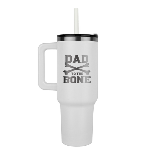 Dad to the Bone Engraved Pinnacle 40 oz Tumbler