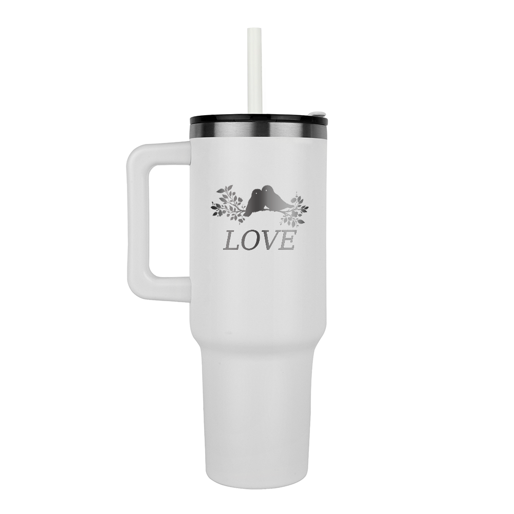 Love Birds Engraved Pinnacle 40 oz Tumbler