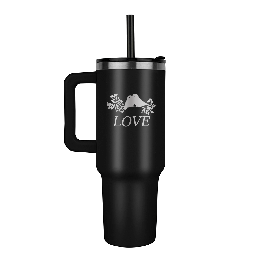 Love Birds Engraved Pinnacle 40 oz Tumbler