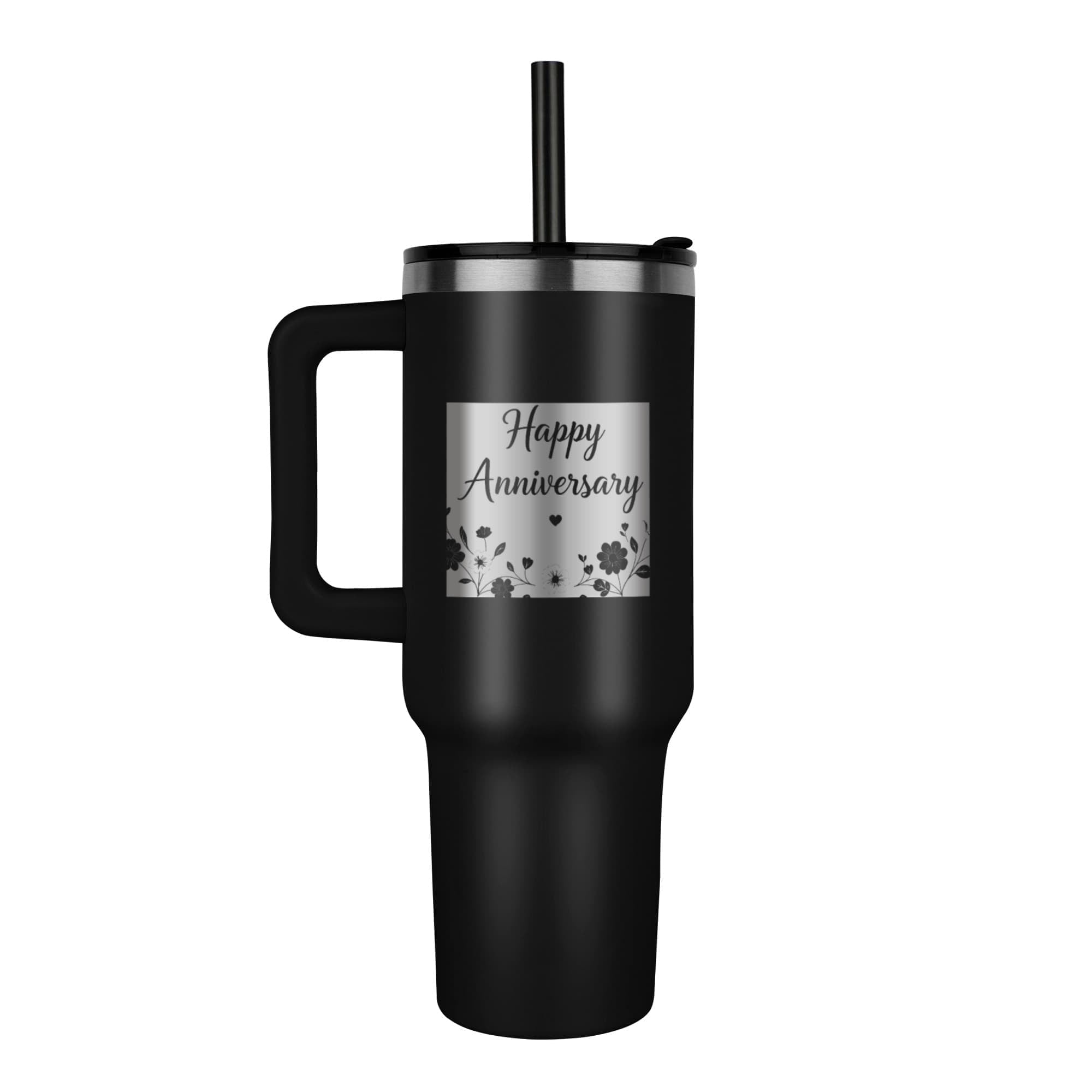 Happy Anniversary Engraved Pinnacle 40 oz Stainless Steel Tumbler