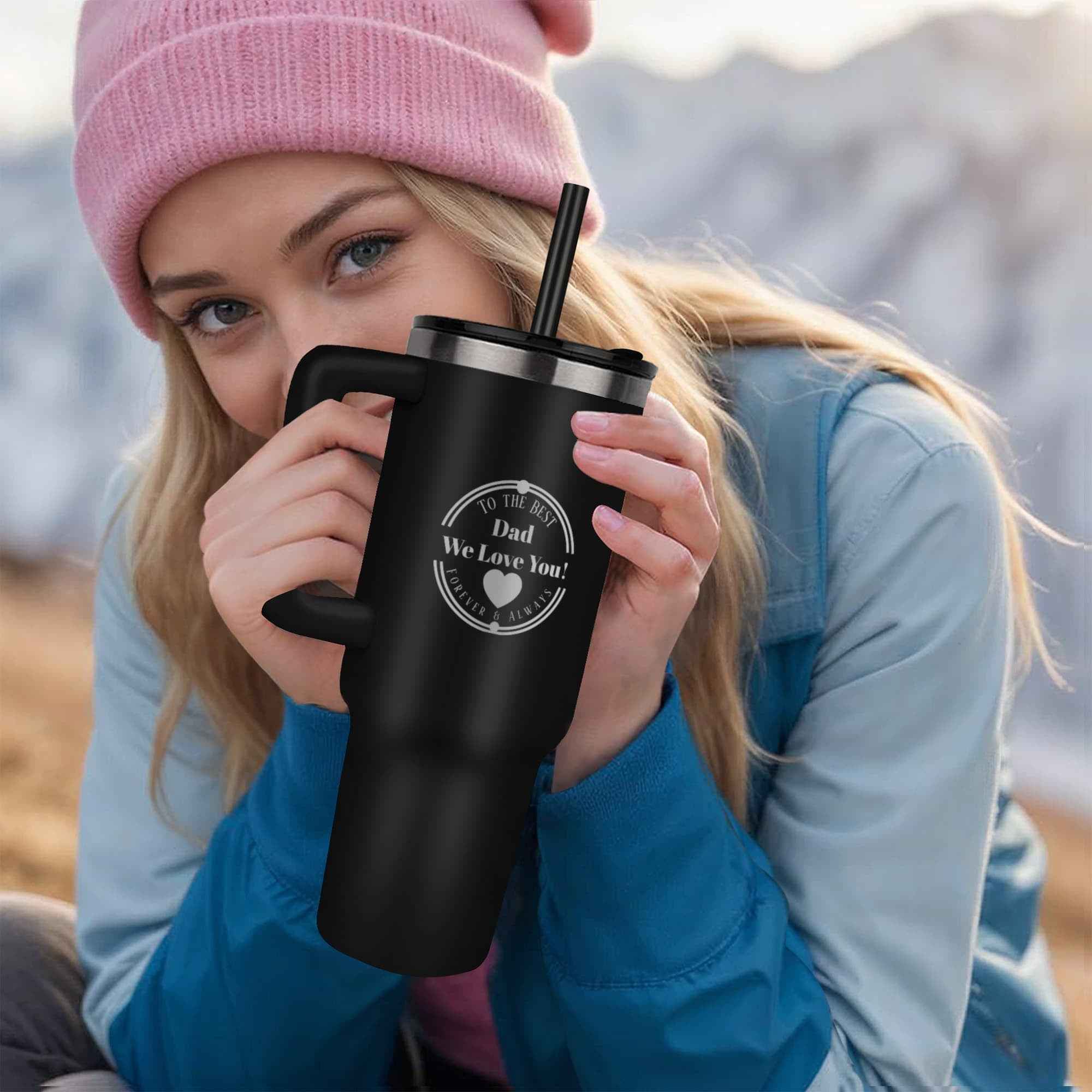 To the Best Dad We Love You Pinnacle Engraved 40oz Tumbler