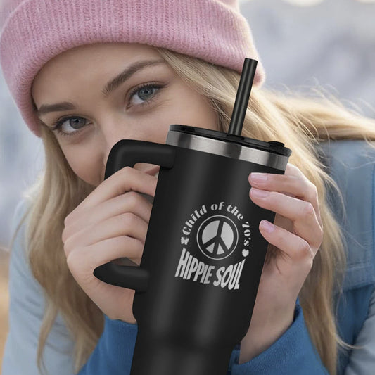 Child of the 70's Hippie Soul Pinnacle 40oz Engraved Tumbler