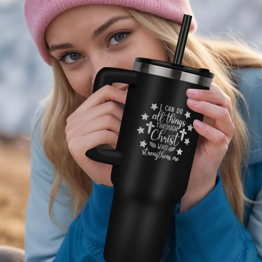Todo lo puedo en Cristo, vaso Pinnacle de 40 oz