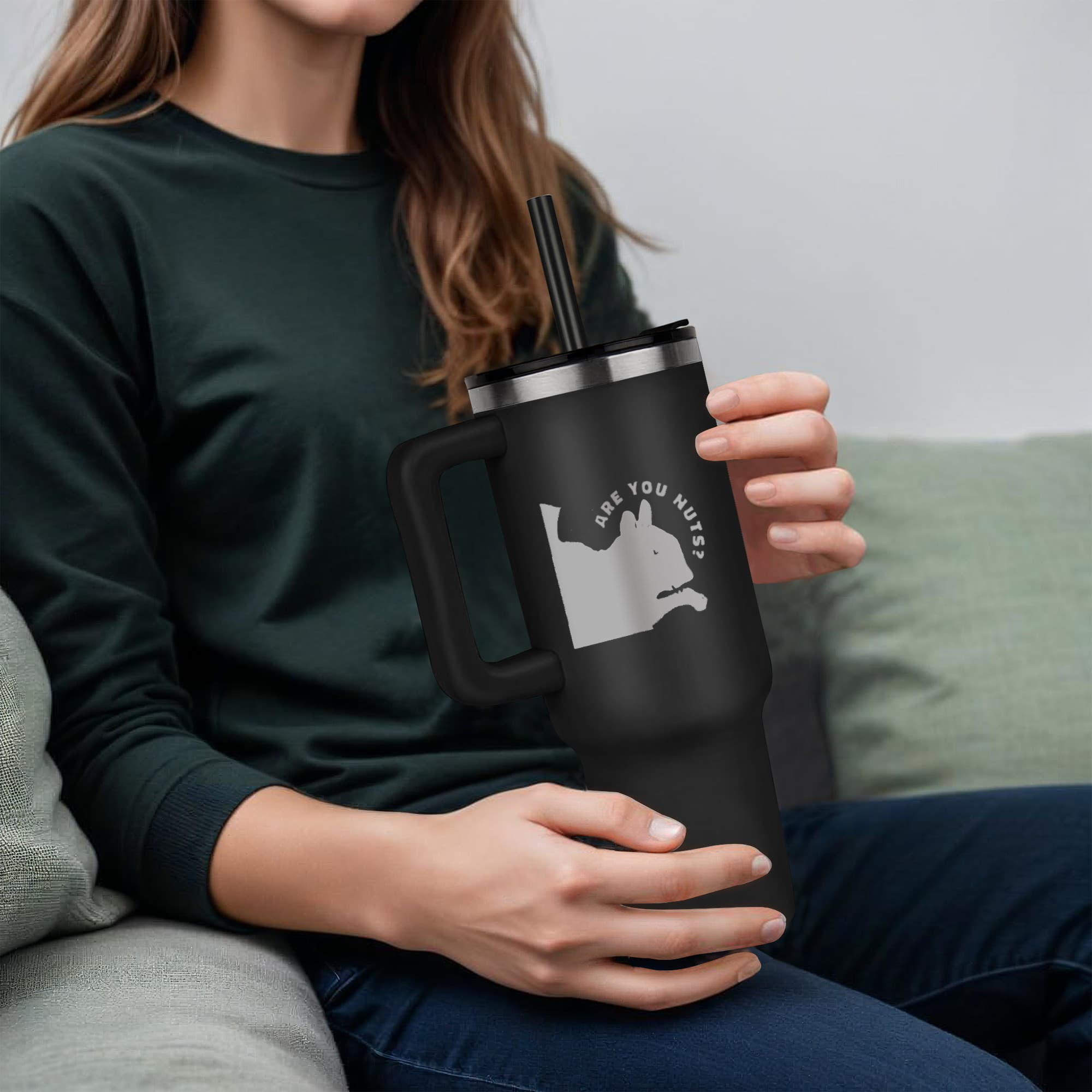 Are You Nuts? Funny Squirrel Pinnacle 40 oz Engraved Tumbler