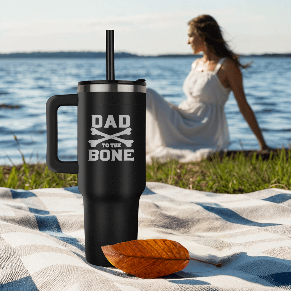 Dad to the Bone Engraved Pinnacle 40 oz Tumbler