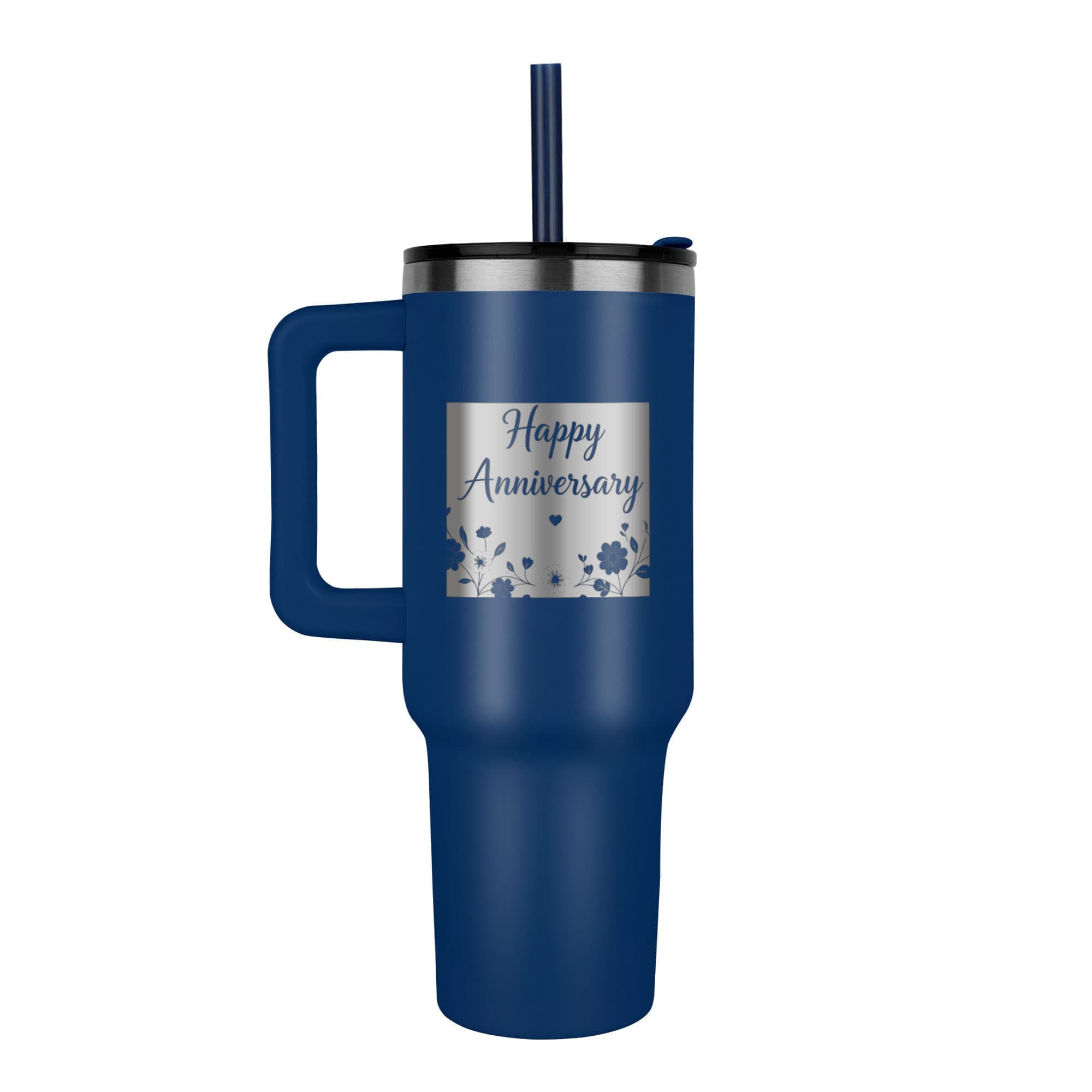 Happy Anniversary Engraved Pinnacle 40 oz Stainless Steel Tumbler