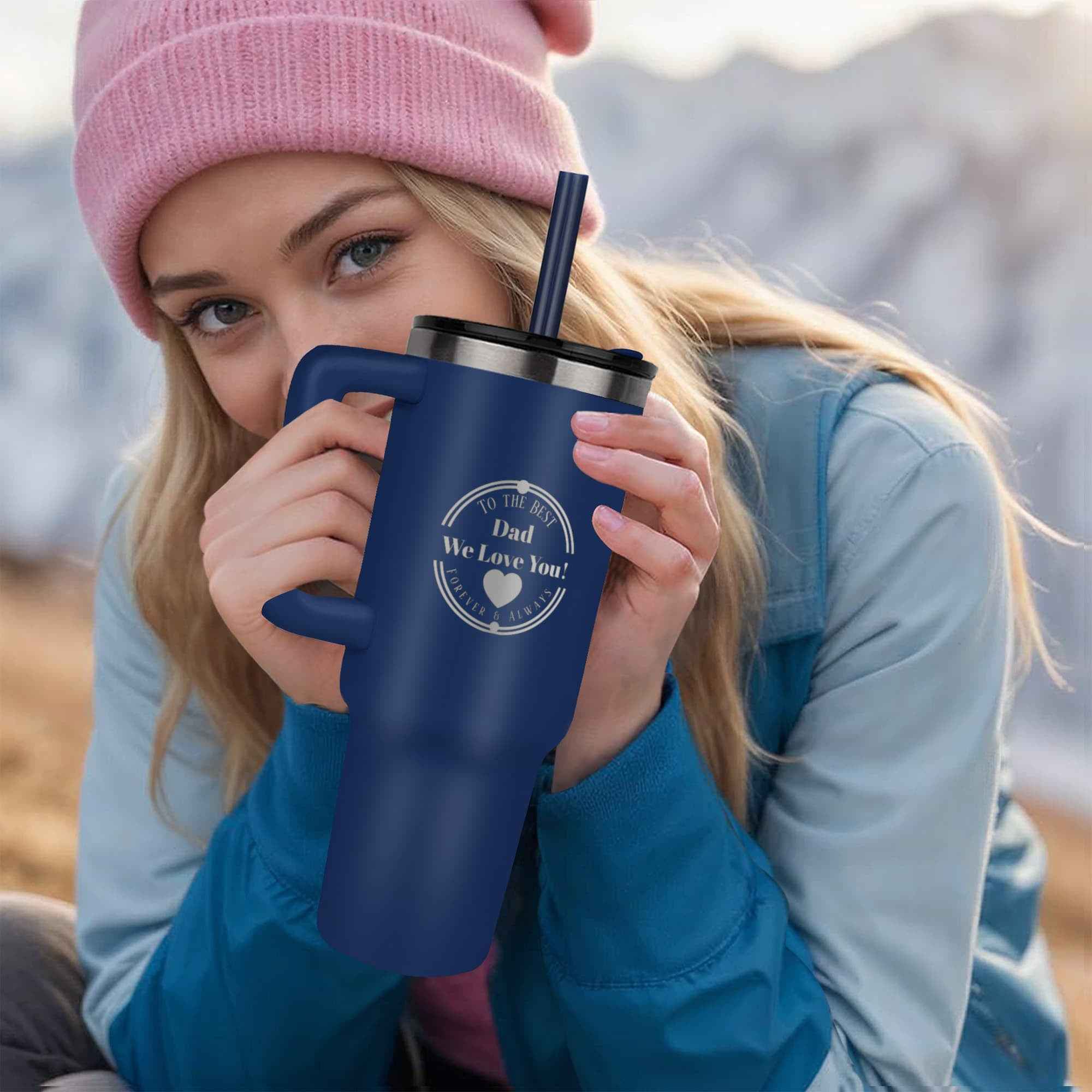To the Best Dad We Love You Pinnacle Engraved 40oz Tumbler