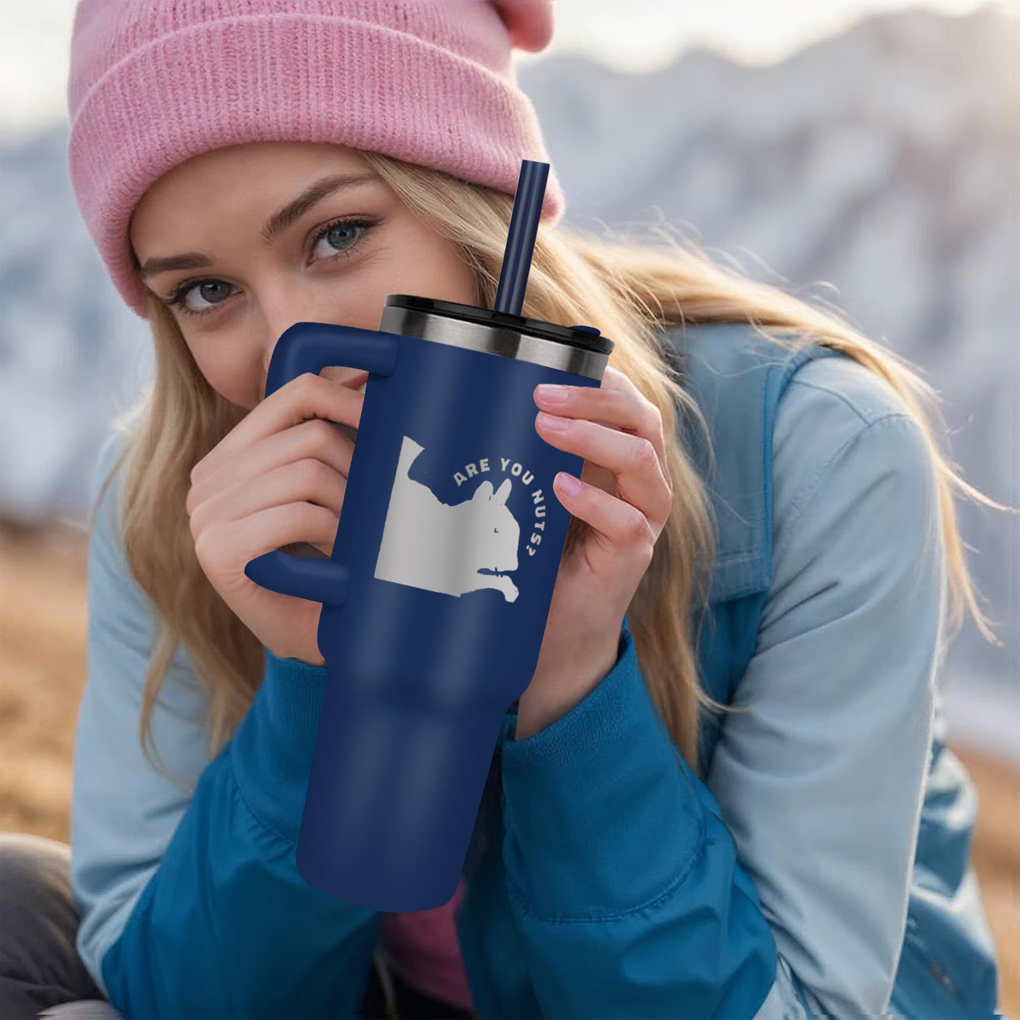 Are You Nuts? Funny Squirrel Pinnacle 40 oz Engraved Tumbler