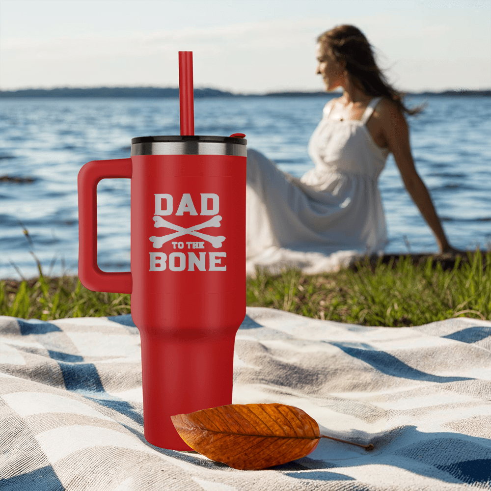 Dad to the Bone Engraved Pinnacle 40 oz Tumbler