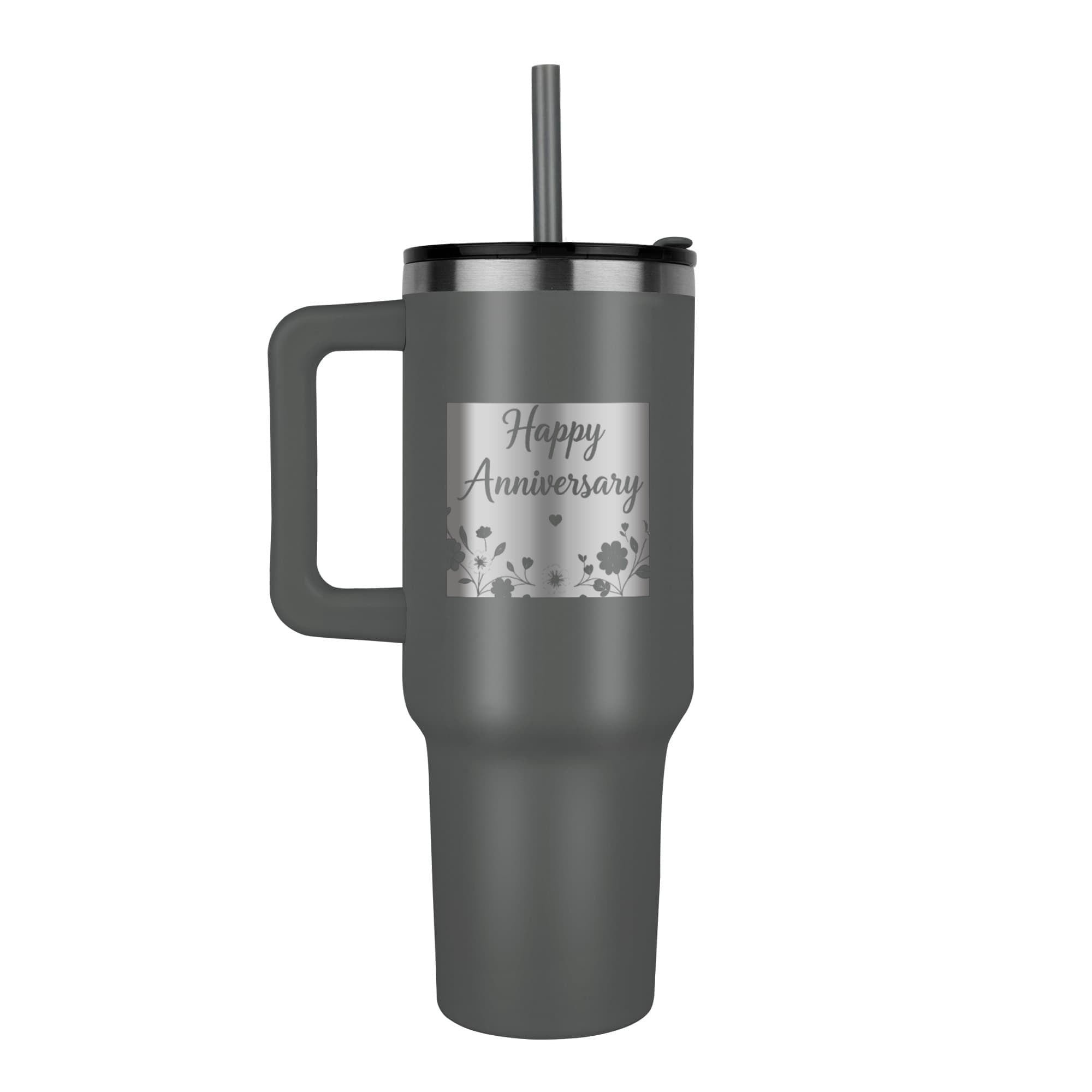 Happy Anniversary Engraved Pinnacle 40 oz Stainless Steel Tumbler