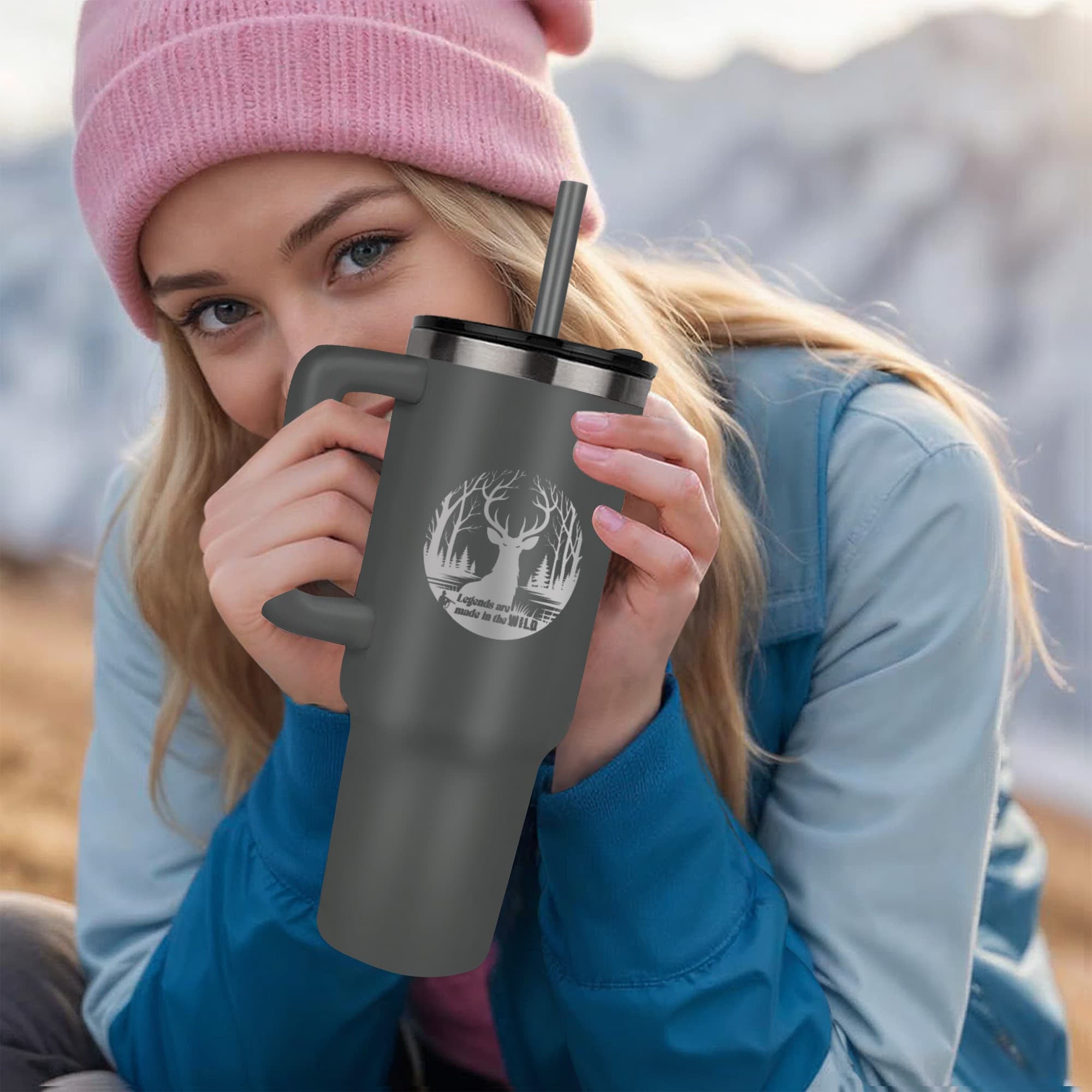 Legends are Made in the Wild Deer Hunter Pinnacle 40oz Tumbler