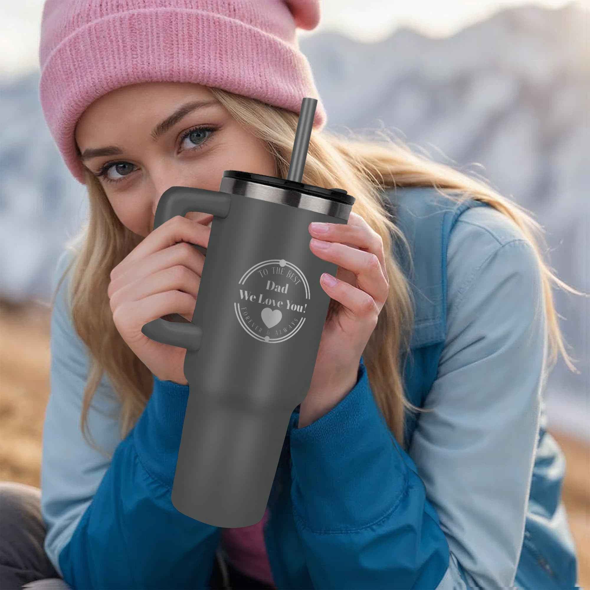 To the Best Dad We Love You Pinnacle Engraved 40oz Tumbler