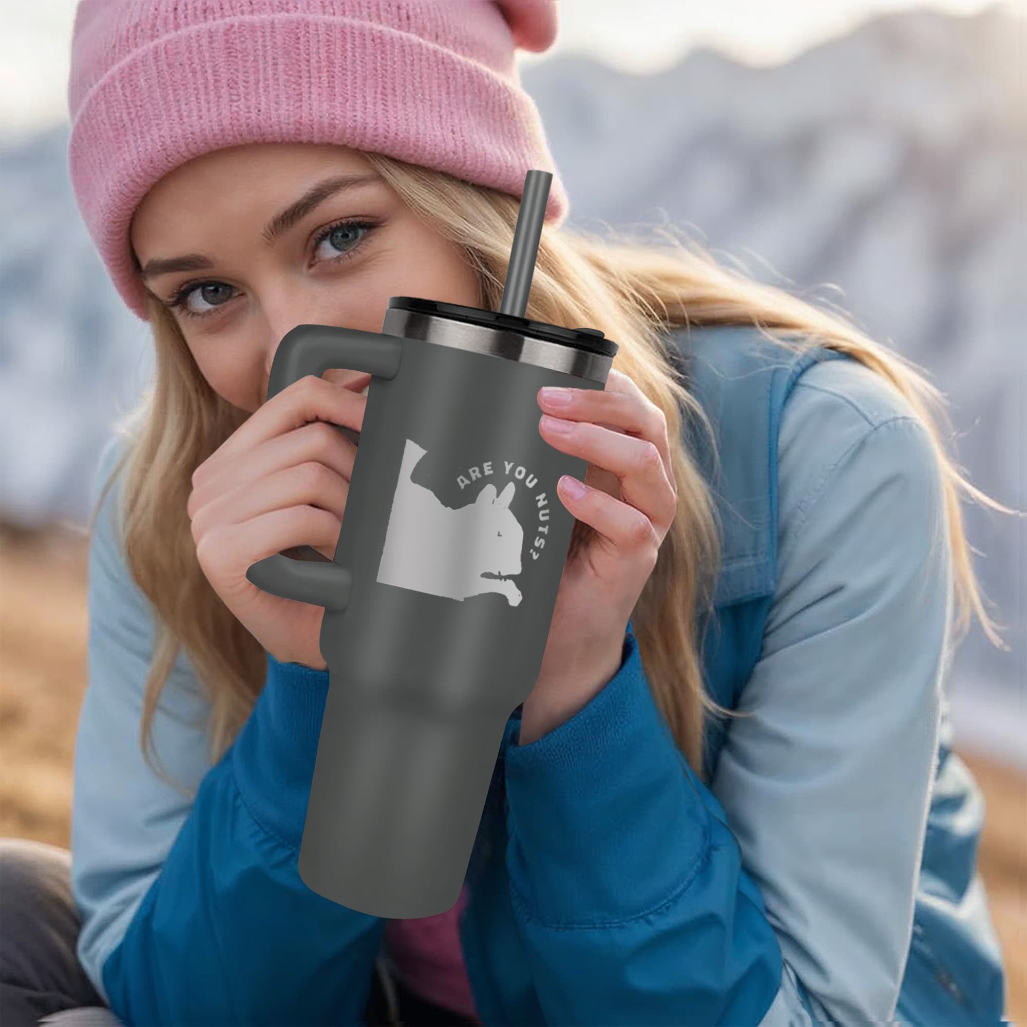 Are You Nuts? Funny Squirrel Pinnacle 40 oz Engraved Tumbler