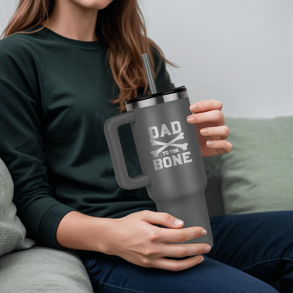 Dad to the Bone Engraved Pinnacle 40 oz Tumbler