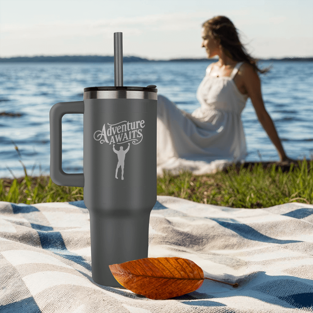 Adventure Awaits Pinnacle Engraved 40 oz Tumbler