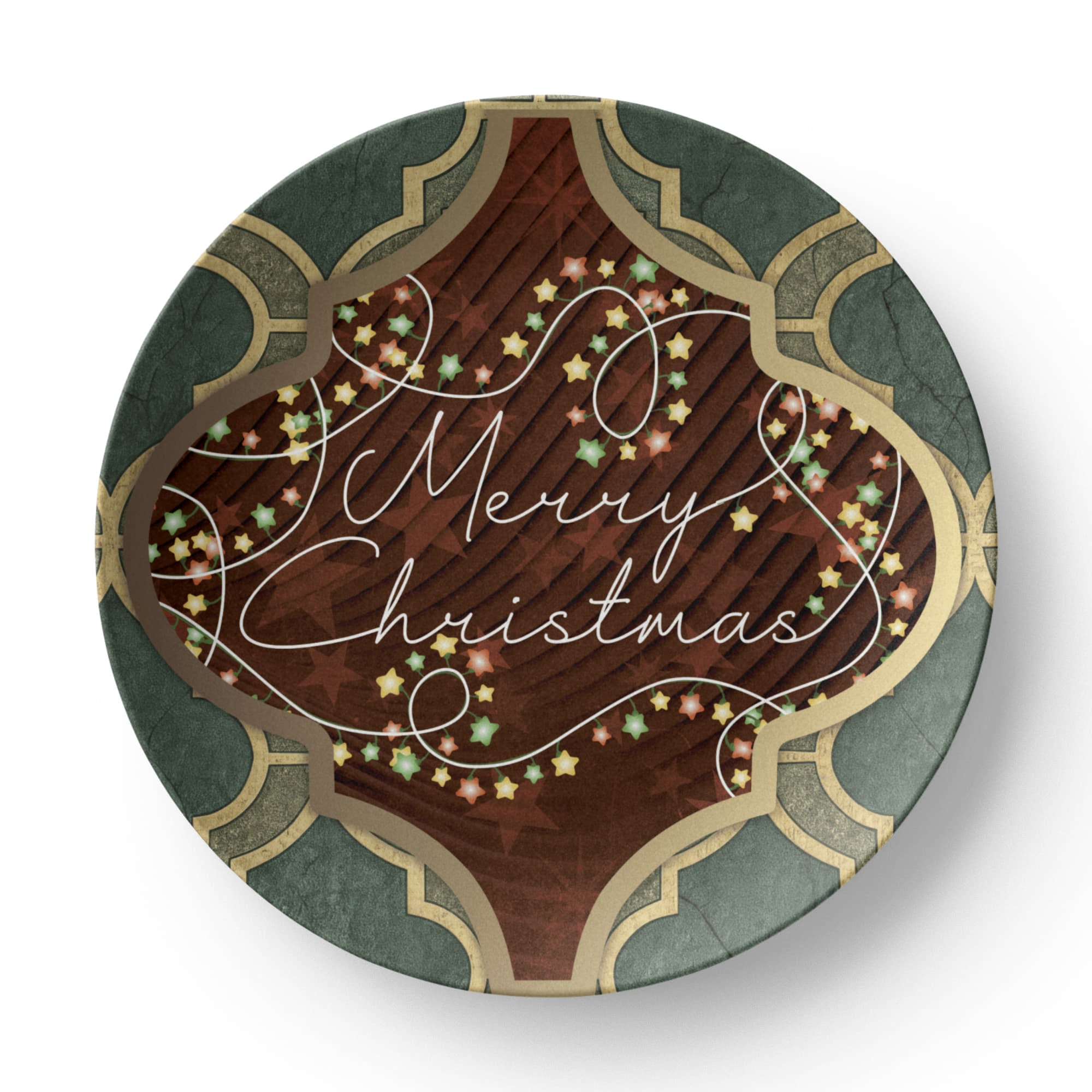 Merry Christmas Arabasque Tile 10