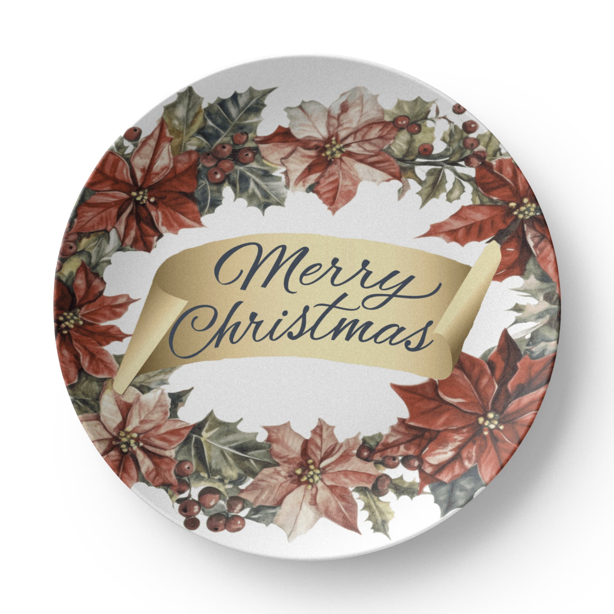 Merry Christmas Oval Wreath 10