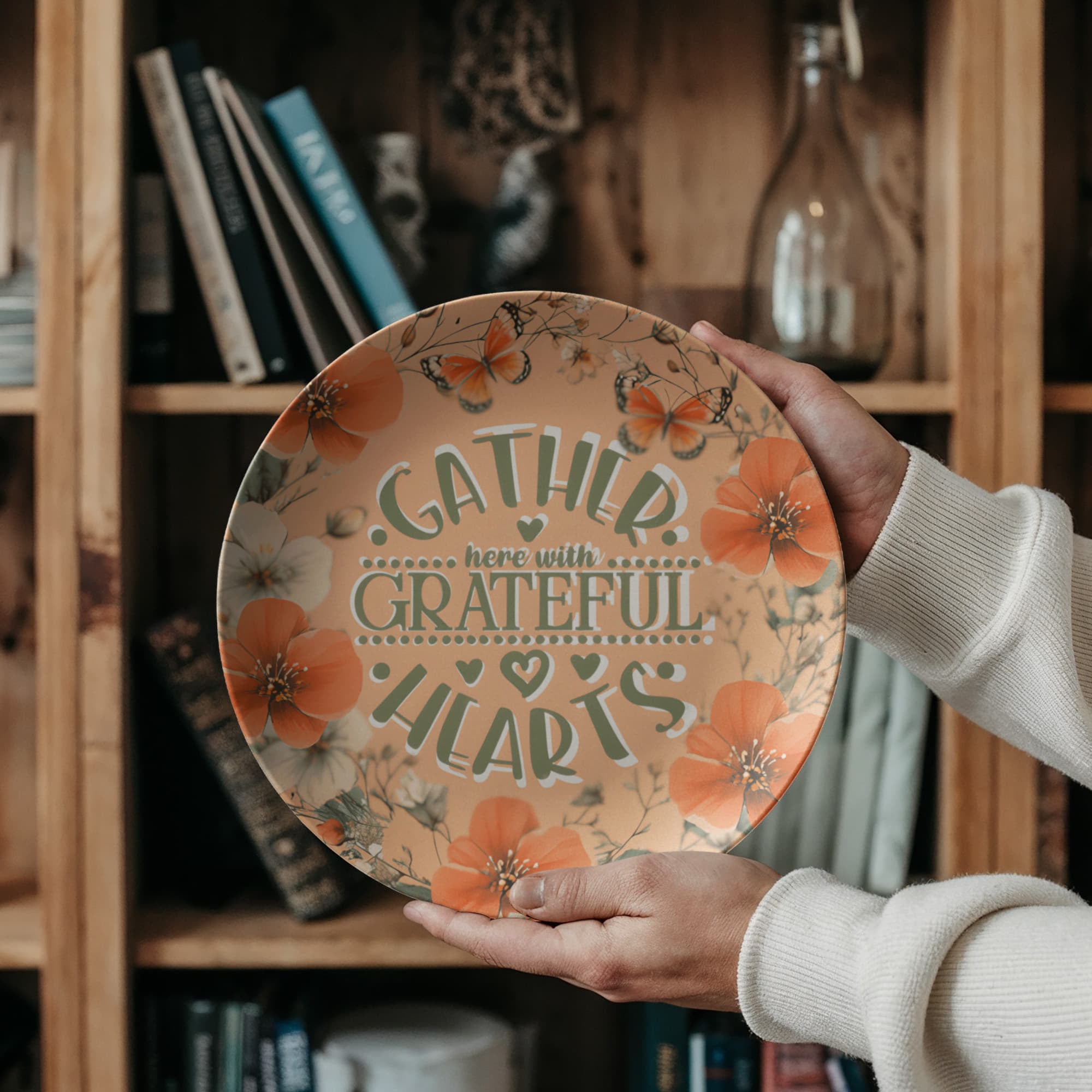 Gather Here with Grateful Hearts Orange 10