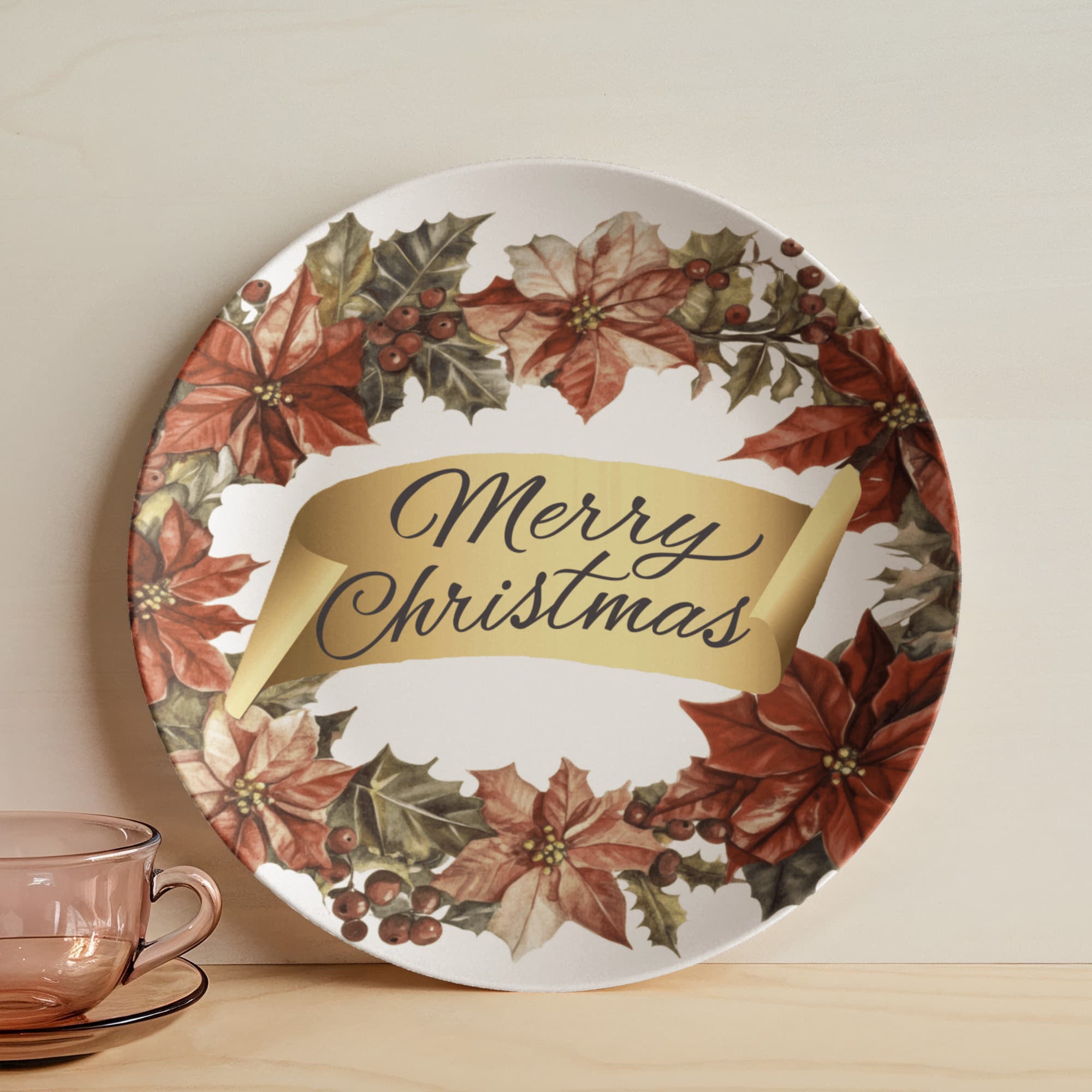 Merry Christmas Oval Wreath 10