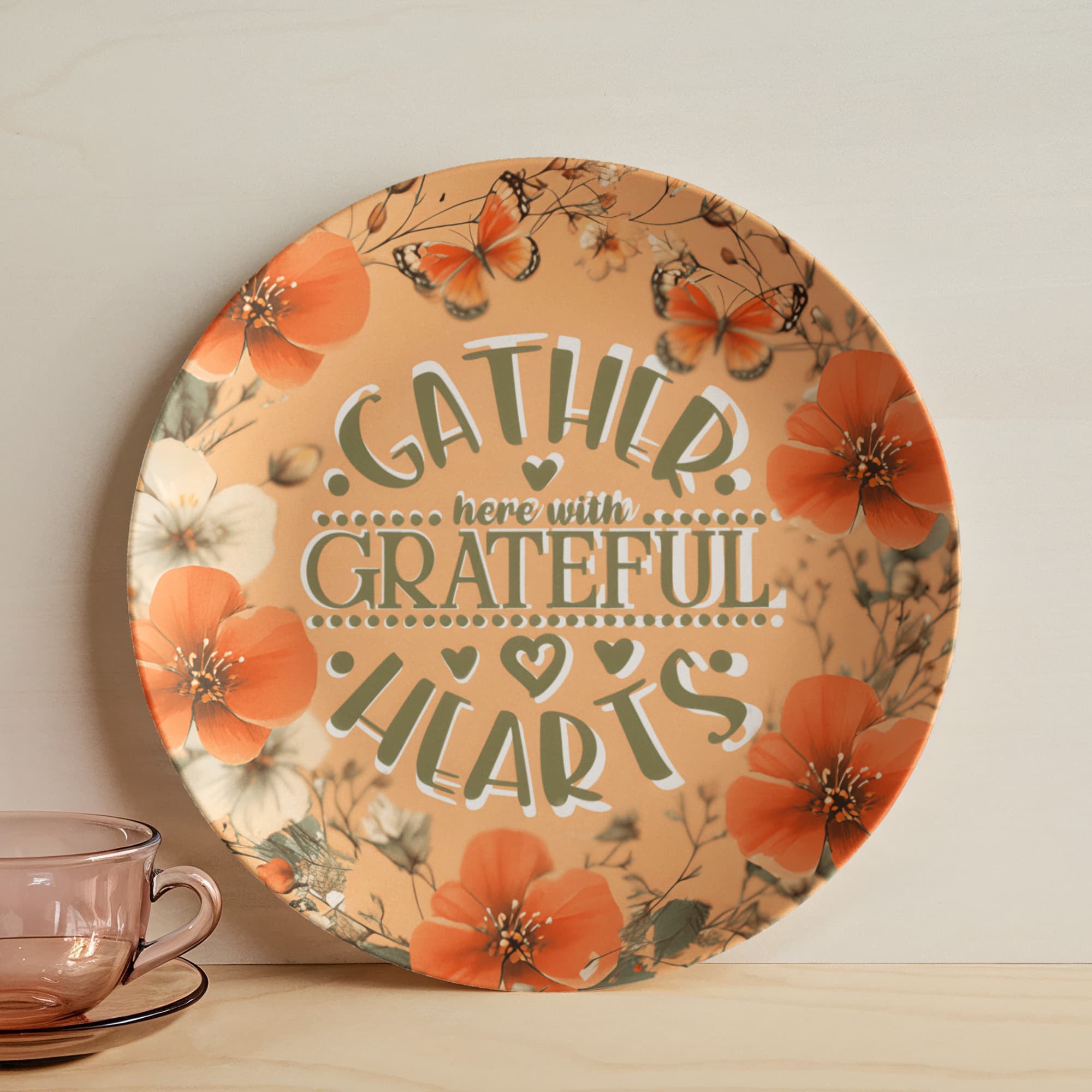 Gather Here with Grateful Hearts Orange 10