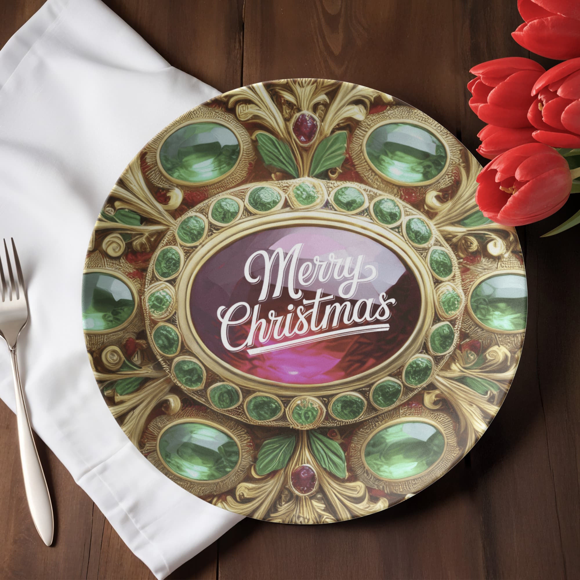 Ornate Golden Frame with Gemstones 10