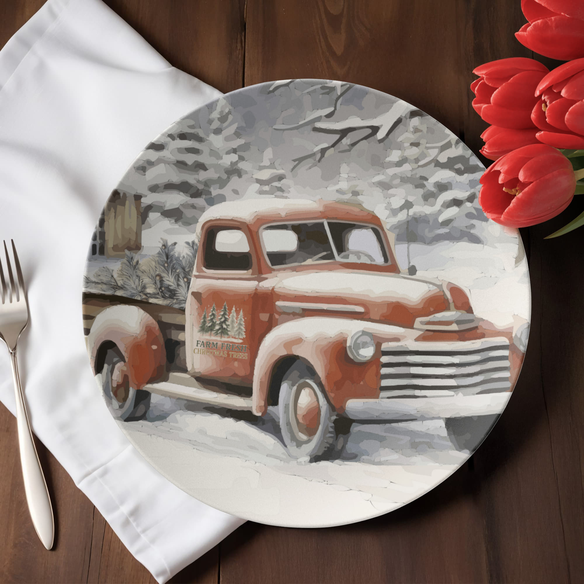 Farm Fresh Christmas Trees Vintage Truck 10